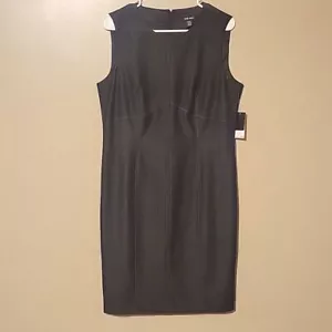 Vestido negro midi informal sin mangas Nine West para mujer talla 10 nuevo con etiquetas - Imagen 1 de 5