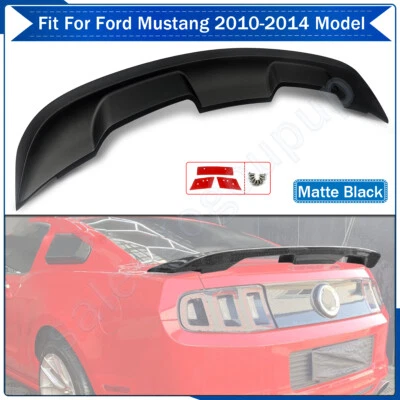 For 2010-2014 Ford Mustang GT500 Style Rear Trunk Wing Spoiler Wing Matte Black - Image 1 of 4