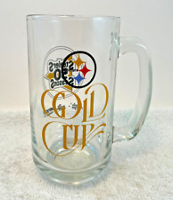 VTG Pittsburg Steelers 50 Seasons Gold Cup Glass Beer Mug Arbys