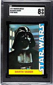 1977 Wonder Bread Star Wars Card #5 Darth Vader SGC 8