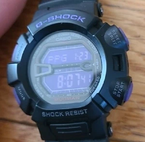 Casio G9000BP-1 (3031) Men's Mudman Digital Purple/Back Watch, Excellent, 45mm - Picture 1 of 5