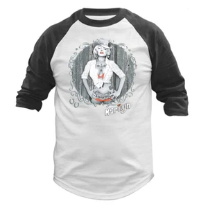 Monroe American Pop Culture icona modello simboli grafica manica 3/4 raglan - Foto 1 di 10