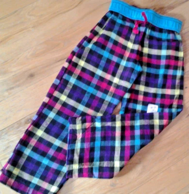 PANTALONES DE SALÓN DE FRANELA CON PATRÓN A CUADROS MULTICOLOR TOTAL GIRL Talla 4 Niña Algodón Foto 1 de 3
