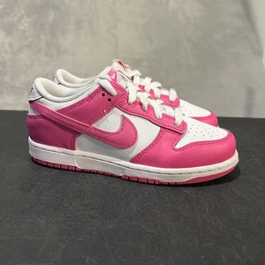 Nike Dunk Zapatos Bajos Juveniles Talla 2Y Blanco Rosa Feroz Tenis FB9108-102 - Imagen 1 de 9