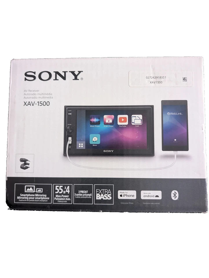 Sony XAV-1500 6.2'' 55W Touch Screen Digital Receiver