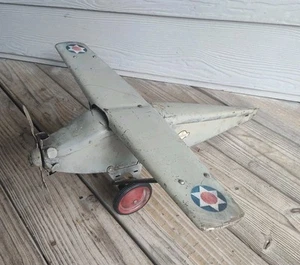 Large Antique Steelcraft Pressed Steel Airplane 23" Long (As Found) - Picture 1 of 20