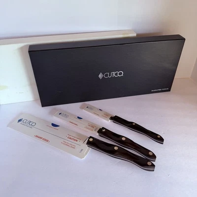 Cutco Box Santoku  7” Knife Carbon Steel Set 1766 3720 3721 Pairing 3” & Trimmer - Image 1 of 4
