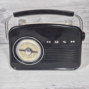 Bush Classic MK9 2NW AM/FM Radio Black Retro Tested Working (Some Damage) - Picture 1 of 7