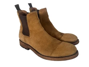 Frye Bowery Chelsea 80534 Mens Brown Leather High Top Slip On Boots Suede - Picture 1 of 21