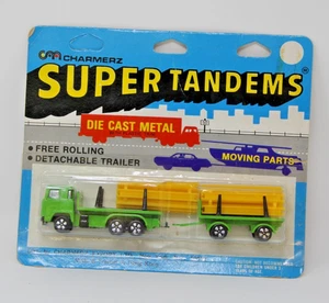 Playart Charmerz Super Tandems Ford Flatbed Trailer Truck w Fence Posts Rare - Picture 1 of 4