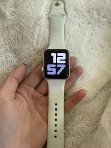 Apple Watch Series 3 - 42mm Silver - White Sport Band - Picture 1 of 5