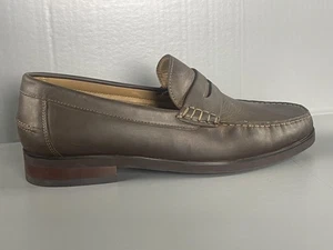 Florsheim Shoes Mens 9.5 Brown Leather Penny Loafers Moc Toe Dress Slip On - Picture 1 of 10