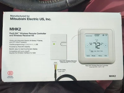 Mitsubishi RedLink MHK2 Wireless Remote Controller and Receiver Kit Thermostat - Image 1 of 3