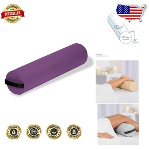 Professional Quality Full Round Massage Bolster Pillow – Soft Foam, Amethyst - Picture 1 of 10