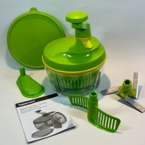 Tupperware Time Savers Quick Chef Pro System frusta da tritare verde #99-8470 in scatola - Foto 1 di 13
