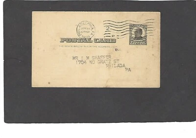 UX19 1c McKINLEY POSTAL CARD-USED-1909 PHILA ENCAMPMENT #2,KNIGHT HOSPITALLERS - Image 1 of 2