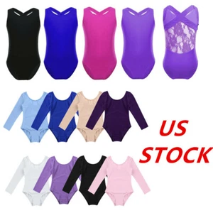 US Ballet Dance Dress Girls Toddler Top Leotard Gym Dancewear Ballerina Costume - Picture 1 of 128