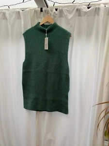 Ichi, Danish Plumo Designer, Blue Spruce Sleeveless Long Jumper, XS BNWT’s - Picture 1 of 12