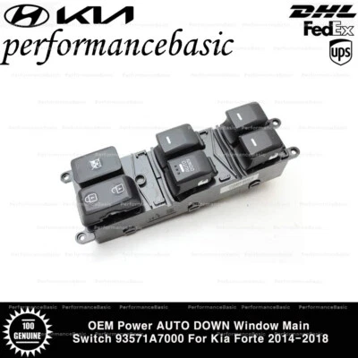Interruptor principal de ventana de bajada automática eléctrico OEM 93571A7000 para Kia Forte 2014-2018 Foto 1 de 3