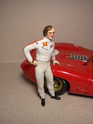 1/18 FIGURE  CHRIS AMON  FERRARI  VROOM PAINTED  CMC GP REPLICAS  MATTEL SPARK - Image 1 of 4