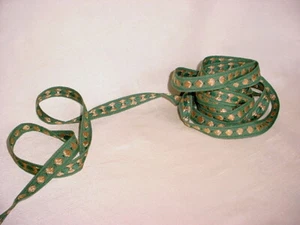 12-3/4Y Brunschwig et Fils BR-30421 Nail Head Gimp Forest Green Gimp Border Trim - Picture 1 of 4
