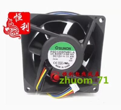 1PC SUNON PSD1208PMB1-A 8CM 8038 12V 11.4W Dual ball bearing server cooling fan - Image 1 of 2
