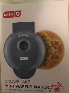Armaturenbrett Schneeflockenform Elektrisches Mini Waffeleisen 4" Kochfläche Aqua Blau - Bild 1 von 4