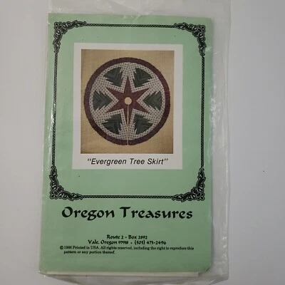Oregon Treasures Evergreen Tree Skirt Sewing Pattern Christmas Pieced Quilt - Image 1 of 3