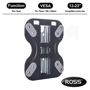 13-23" TV Wall Mount Ultra-Low Profile NEO Pads Locking Steel Frame - Ross - Picture 1 of 6