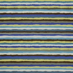 Momentum Riga Daugava aqua,teal,blue,brown modern lines HEAVY Upholstery Fabric - Picture 1 of 2
