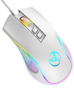 HXSJ X100 Gaming Mouse Wired,Ergonomic PC Gaming Mice with 7 Colors LED Backlit - Picture 1 of 6