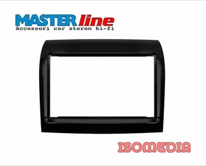 MASCHERINA RADIO 2 DIN COMPATIBILE FIAT DUCATO X250 DAL 2011 A 2015. NERO LUCIDO - Foto 1 di 3