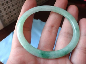 Natürlicher echter A Jadeit Jade eisig Blumen Sonne grün Armreif Armband - Bild 1 von 13