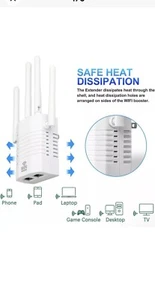 "2.4G/5G Dual Band WiFi Repeater 1200Mbps Range Extender 📡" - Picture 1 of 6