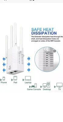 "2.4G/5G Dual Band WiFi Repeater 1200Mbps Range Extender 📡" - Image 1 of 4