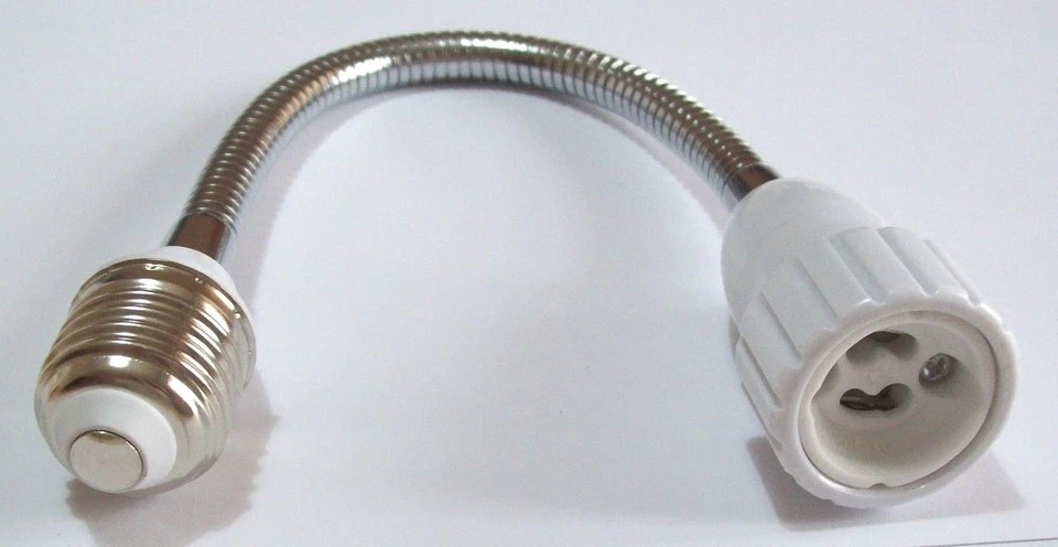 Portalámpara E27 A GU10 Extensión 30cm Flexible Convertidor Adaptador Lámpara - Imagen 1 de 1
