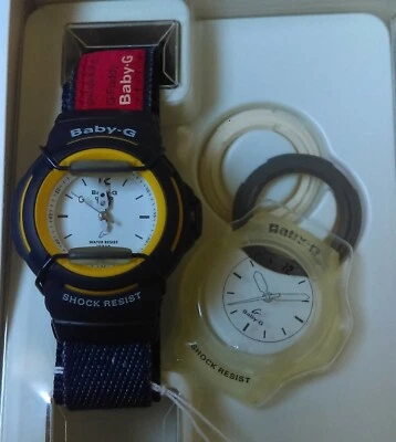 Casio Baby-G BG30V-2B dicontinued Denim G-Faddy Girl Watch with changeable bezel - Image 1 of 3