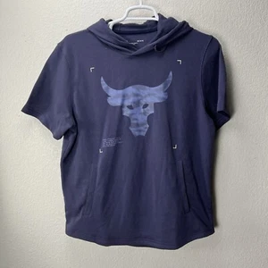 Under Armour Project Rock Terry S/S Hoodie Purple 1370465-558 Men’s Size L - Picture 1 of 10