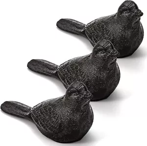 3 Pack Cast Iron Door Stopper Decorative Heavy Duty Rustic Bird Wedge for Carpet - Picture 1 of 2