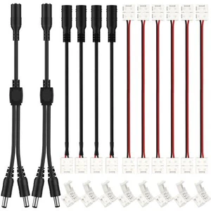 HitLights LED Strip Connector 2Pin 8mm Connector Kit Include Solderless Gaple - Picture 1 of 5