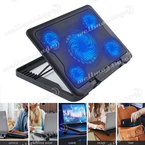 Laptop Cooling Pad Gaming Notebook Cooler for 7-17 inch Laptops for Desk and Lap - Picture 1 of 12