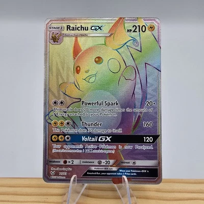 Raichu GX - 75/73 - Secret Rare LP Pokemon SM - Shining Legends - Image 1 of 2