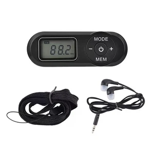 128 * 64 dots Screen resolution Portable Mini FM Radio with Earphone LCD Screen - Foto 1 di 22