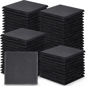Posavasos para bebidas de pizarra 72 piezas, juego de posavasos negros de piedra GOH DODD 4 pulgadas - Imagen 1 de 7