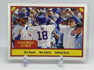 2018 Topps Throwback Thursday #143 Cubs Bryant, Rizzo & Zobrist Three's Company - Picture 1 of 2