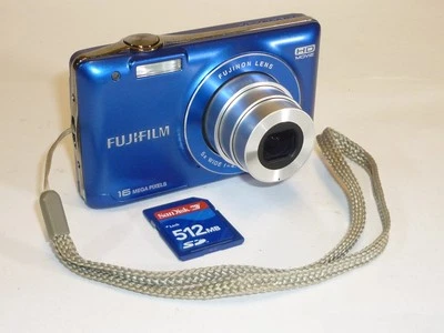 Super Electric Blue Fujifilm FinePix JX Series JX580 16.0 MP Digital Camera - Image 1 of 4