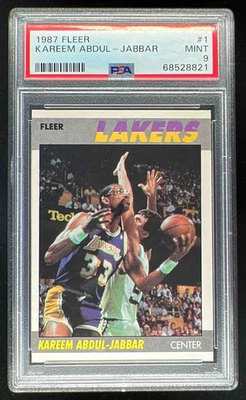 1987-88 Fleer #1 Kareem Abdul-Jabbar PSA 9 - Image 1 of 2