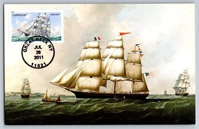 #4548 US Merchant Marine Clipper Ship FDC Maxi Card - Image 1 of 2