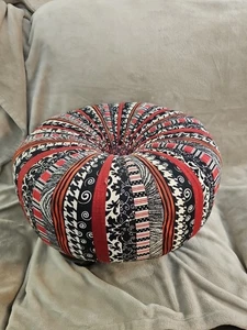 Vintage Tuffet Stool Handmade Abstract  - Picture 1 of 12
