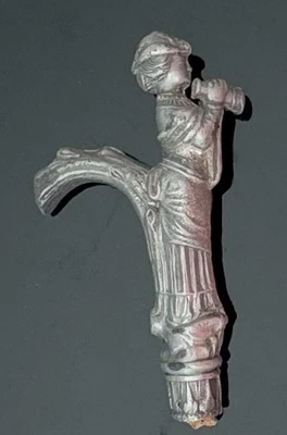 Antiguo mango de bastón de metal - Mujer observación de aves 4,5" Foto 1 de 4